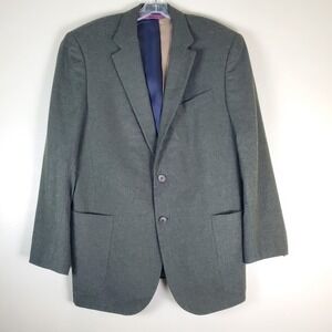 Massimo Bizzocchi Army Green Cashmere Blazer Sports Coat Suit Jacket 42 Handmade